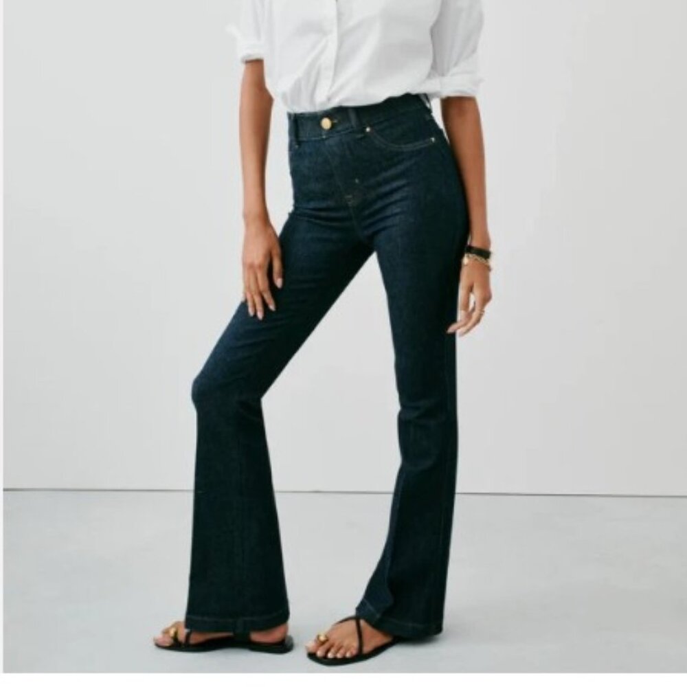 Spanx SPANXshape EveryWear Flare Jeans, Raw Indigo / Petite / M